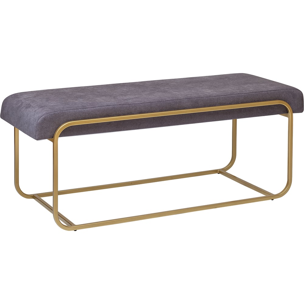 Изображение товара Банкетка GreenWeen SIENA золотой каркас сиденье микрошенилл ANTRACITE