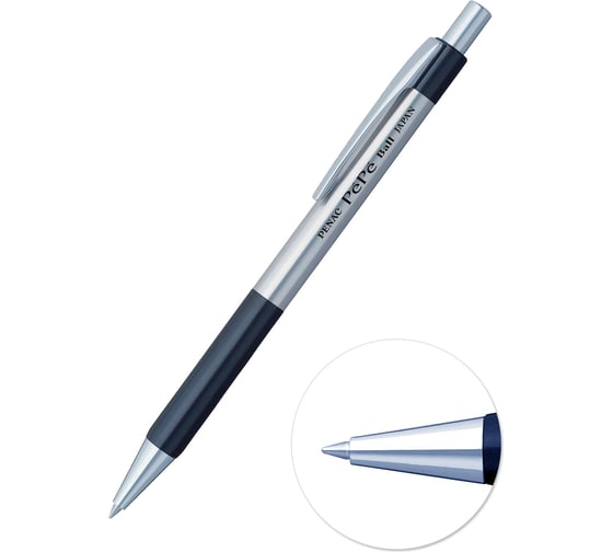 Изображение товара Автоматическая шариковая ручка Penac pepe, 0.5 мм, синяя, корпус металл/черный BB0502-06F/B