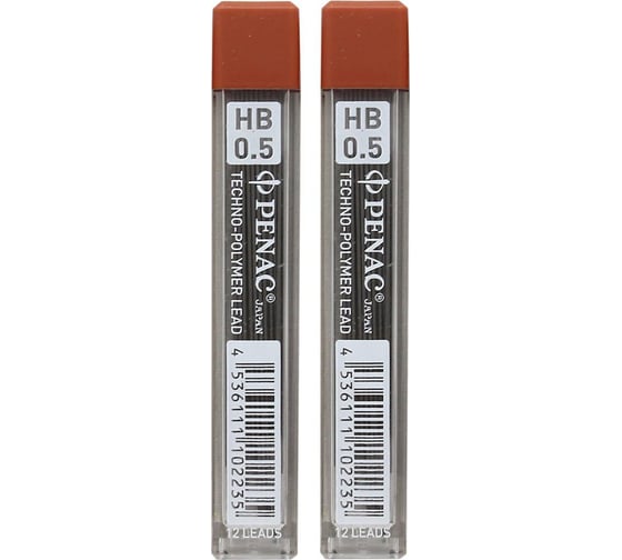 Изображение товара Грифель Penac 0.5 мм, hb, 12 шт. 2 шт. в комплекте L512G/HB-2SET
