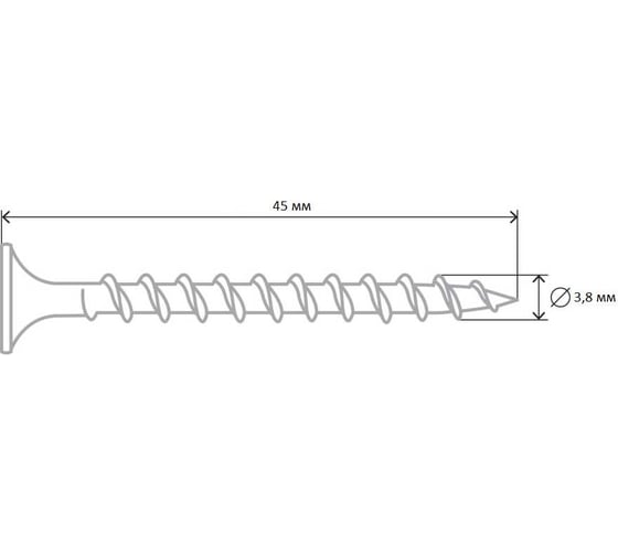 Изображение товара Усиленный саморез Tech-Krep PRO СГД 3,8х45 80 шт - пакет 146438