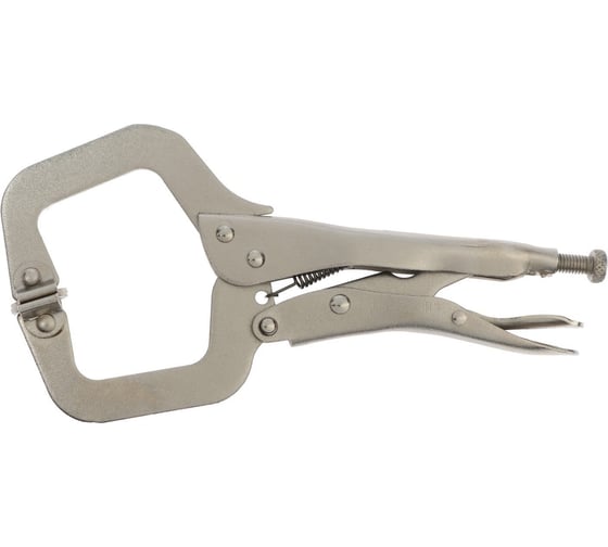 Изображение товара Зажим ТУНДРА ручной, точечный захват, подвижные губки, с фиксатором, 220 мм 7398555