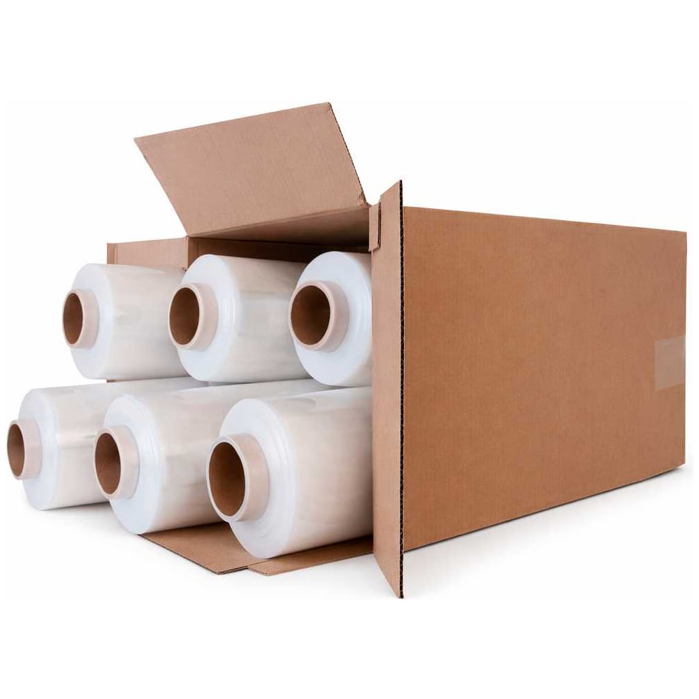 Изображение товара Стрейч-пленка ООО Гранд Пак, первичное сырье, 500 мм, 20 мкм, 0,7 кг, 6 штук 11248