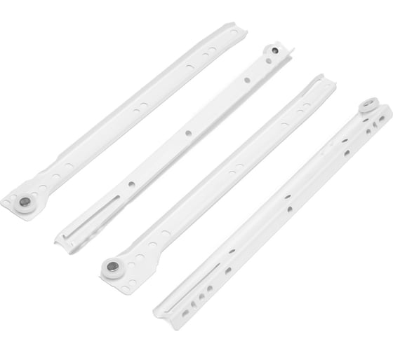 Изображение товара Роликовые направляющие ТУНДРА L=300 мм, толщина 0,8 мм, белые, 2 шт. 9320000