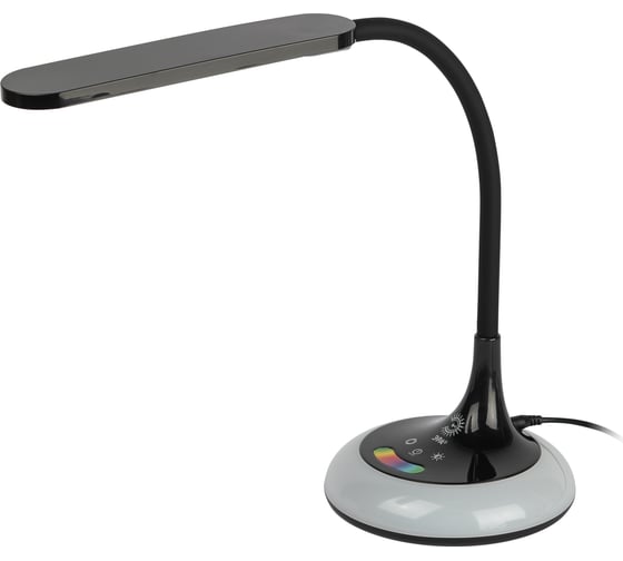 Изображение товара Настольный светильник ЭРА NLED48110WBK светодиодный с основанием черный Б0048592