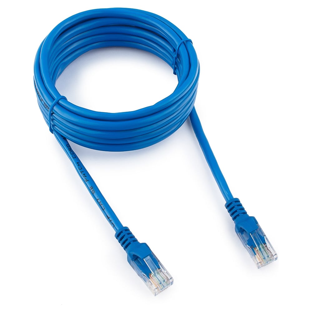 Изображение товара Многожильный медный патч-корд Cablexpert UTP катégorie 5е 3м синий литой