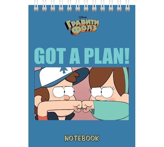 Изображение товара Блокнот Hatber Гравити Фолз-DISNEY 40 л, А6, клетка, обложка мелованный картон, УФ-лак, 6 шт в упаковке 068738