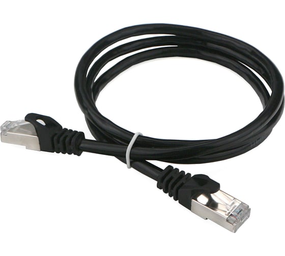 Изображение товара Патч-корд Cablexpert FTP кат.6, 1м, литой, многожильный чёрный PP6-1M/BK