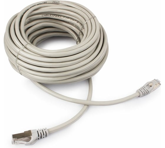 Изображение товара Патч-корд Cablexpert FTP кат.6, 15м, литой, многожильный серый PP6-15M