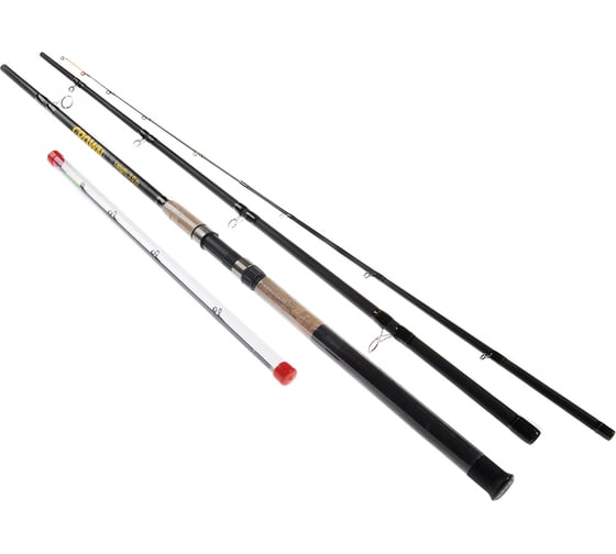 Изображение товара Фидерное удилище FISHING Краун файбергласс, 3м, 50-100 гр, в комплекте 3 вершинки 149-130