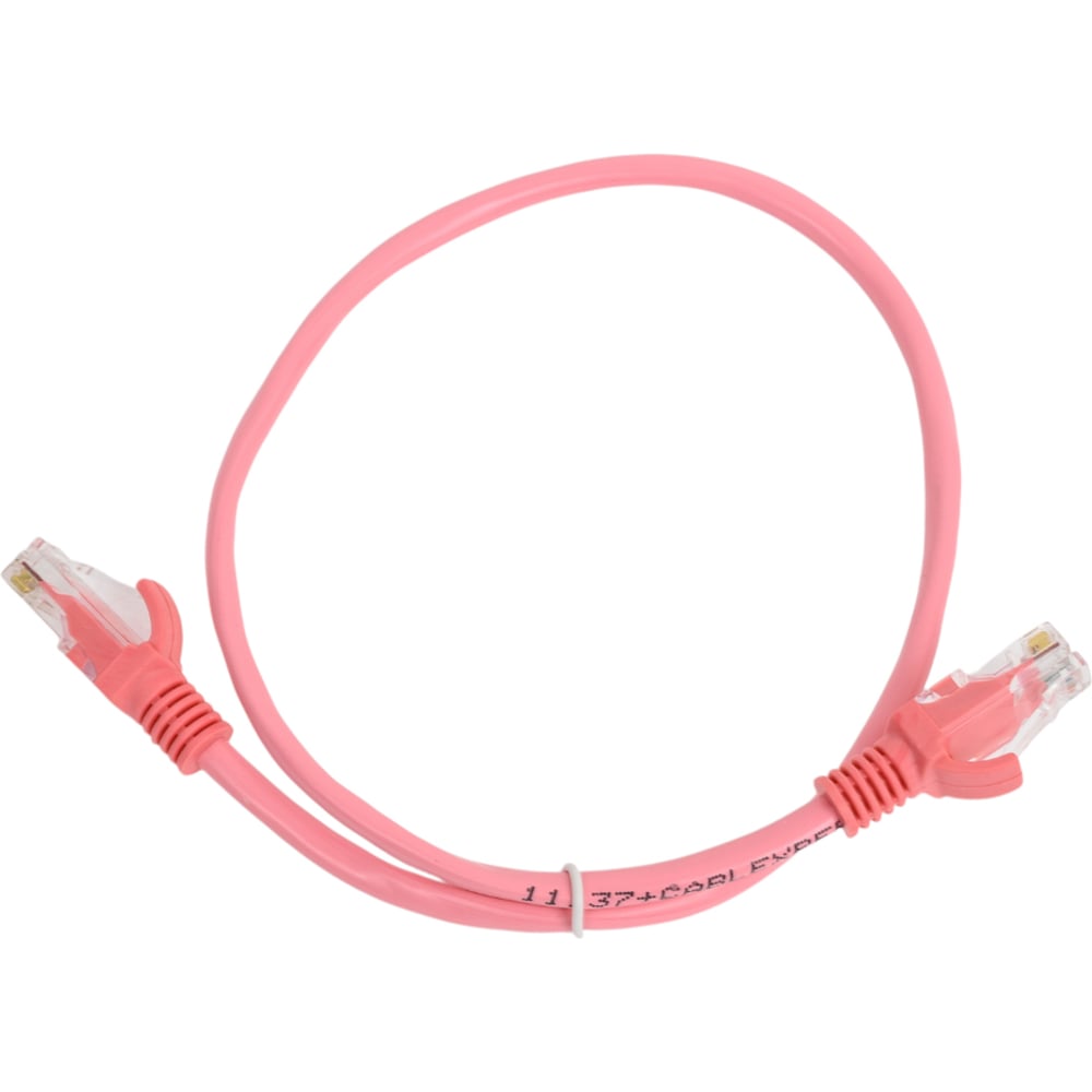 Изображение товара Многожильный патч-корд Cablexpert UTP кат.5e, 0.5м, литой, розовый PP12-0.5M/RO