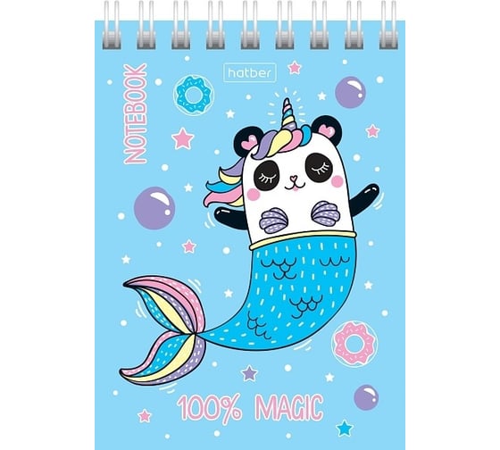 Изображение товара Блокнот Hatber 60 л, А7, клетка, обложка мелованный картон, серия это волшебство, 78 шт в упаковке 066623