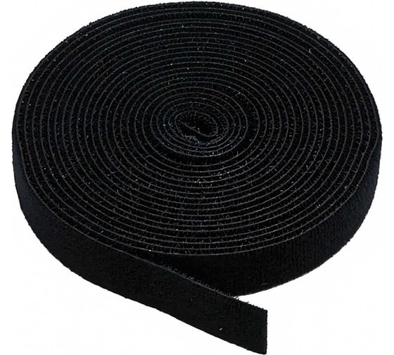 Изображение товара Лента липучка универсальная Nord-Yada 20 мм, 5 м, в рулоне, черный (велкро) ТМ Nord Yada 909440