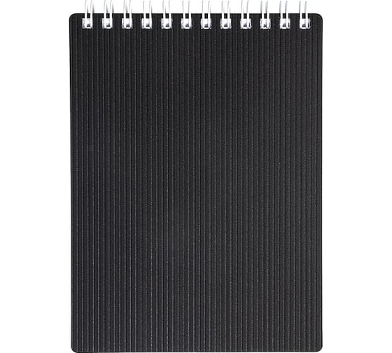 Изображение товара Блокнот Hatber VELVET 80 л, А6, клетка, черный, 48 шт в упаковке 081558