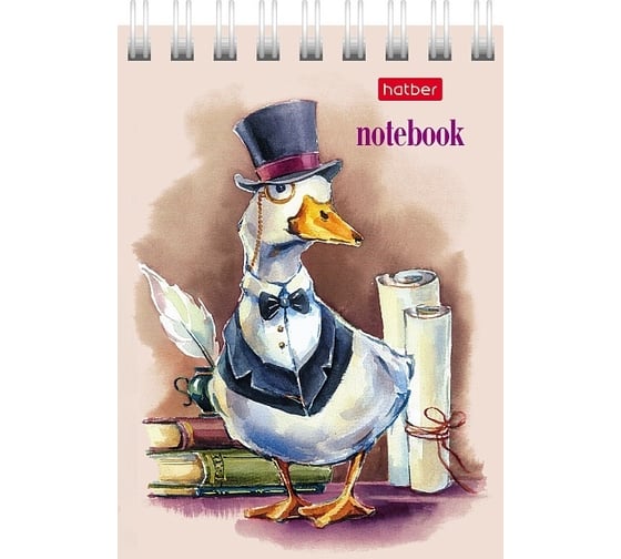 Изображение товара Блокнот Hatber GUSSI 40 л, А7, клетка, 65 г/кв.м, обложка мелованный картон, 120 шт в упаковке 081188