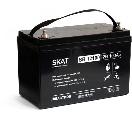 Изображение товара Аккумулятор свинцово-кислотный SKAT SB 12100 Бастион 2542