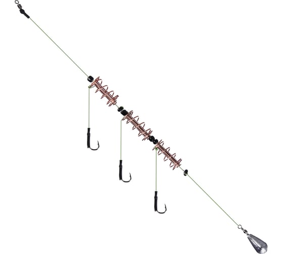 Изображение товара Набор снастей AZOR FISHING 3шт, фидерная с эффектом самоподсечки, смерть карася 148-012