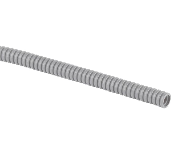 Изображение товара Гофрированная труба ЭРА ПВХ GOFR5015PVСSIMPLE серая, 50мм, с зондом, 15м Б0061049