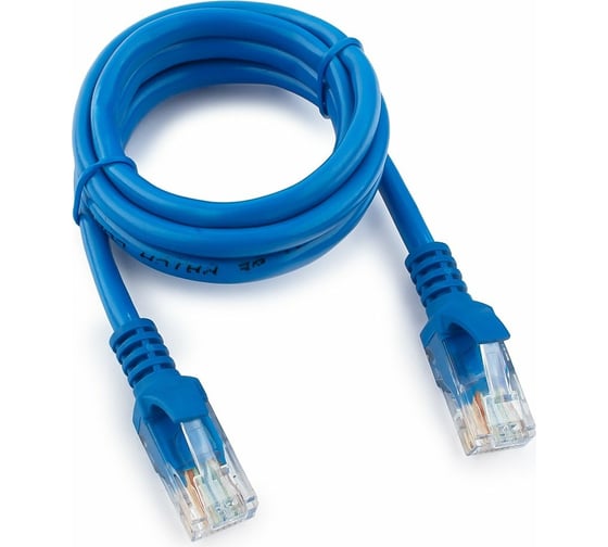 Изображение товара Многожильный патч-корд Cablexpert UTP кат.5e, 1м, литой, синий PP12-1M/B