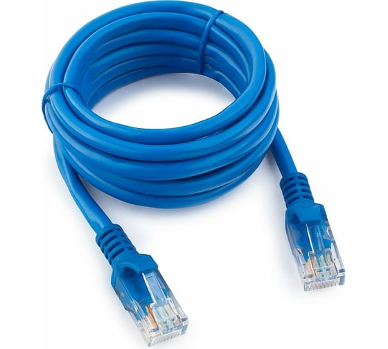 Изображение товара Патч-корд Cablexpert UTP кат.5e, 2м, литой, многожильный синий PP12-2M/B