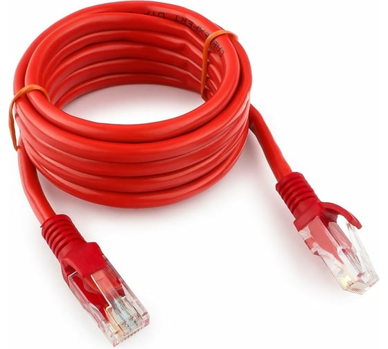 Изображение товара Многожильный литой патч-корд Cablexpert UTP кат.5e, 2м, красный PP12-2M/R