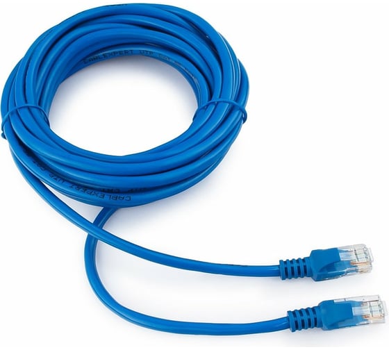 Изображение товара Патч-корд Cablexpert UTP кат.5e, 5м, литой, многожильный синий PP12-5M/B