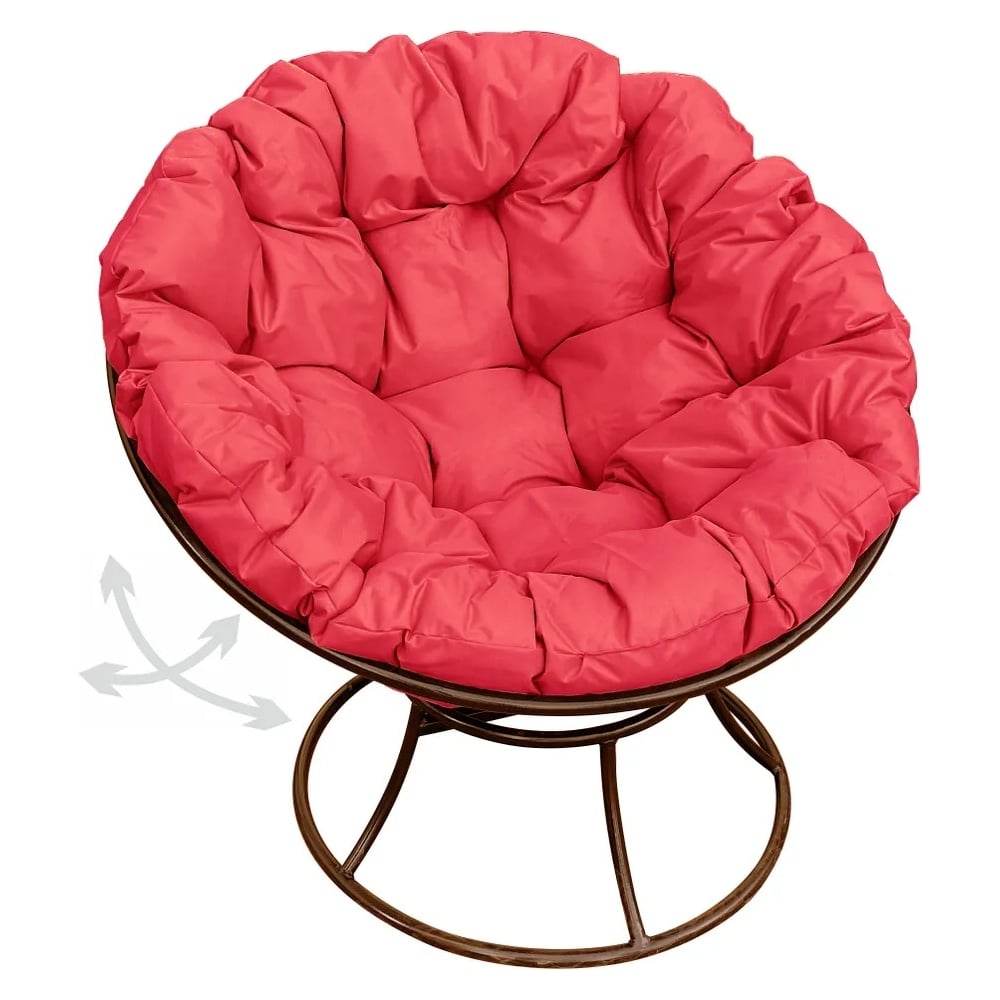 Изображение товара Кресло M-GROUP ПАПАСАН с красной подушкой