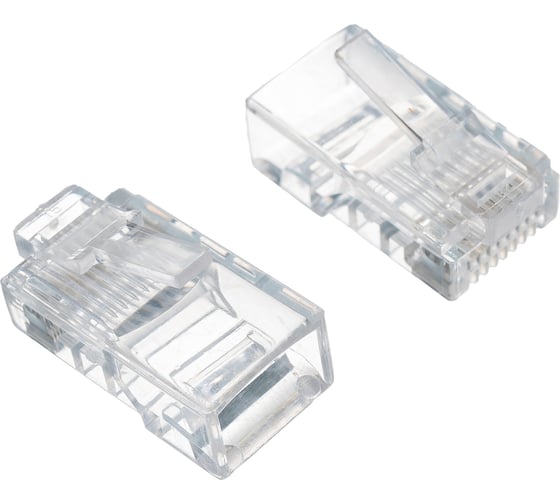 Изображение товара Вилка Cablexpert RJ-45 8P8C универсал кат.5e. 6 мкр со сквозным отверстием 10шт LC-PTU-01/10