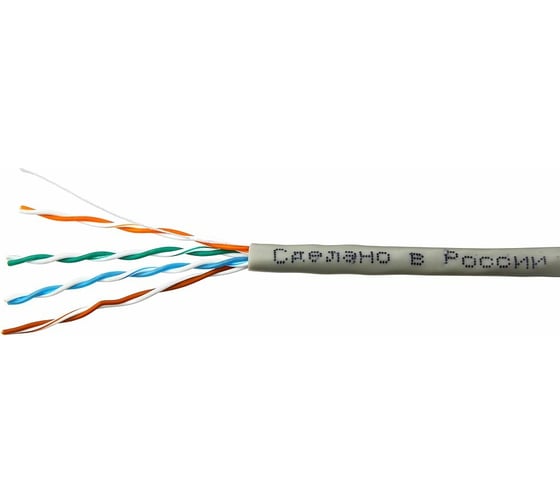 Изображение товара Кабель SkyNet Premium UTP indoor 4x2x0,51, медный, FLUKE TEST, кат.5e, однож., 305 м, box, серый CSP-UTP-4-CU