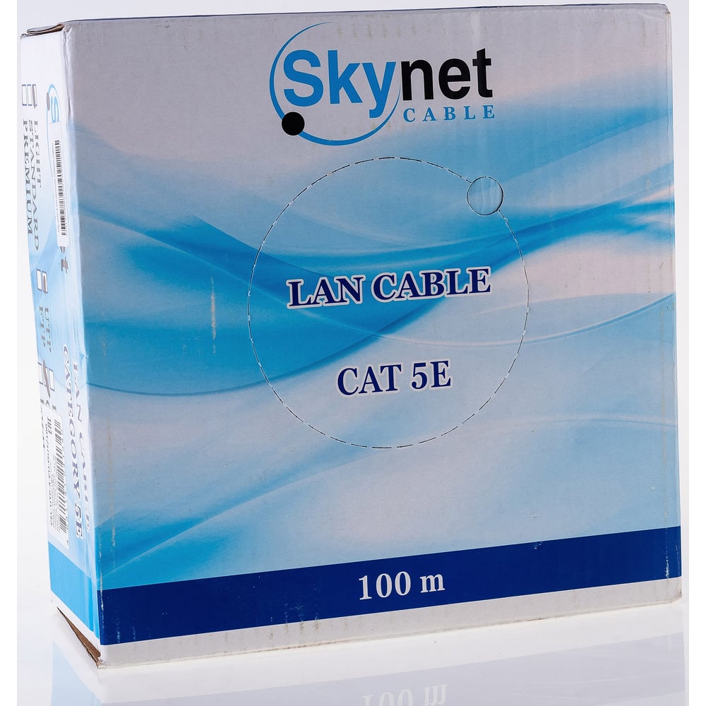 фото Кабель skynet premium utp outdoor 4x2x0,51, медный, fluke test, кат.5e, однож., 100 м, box, черный csp-utp-4-cu-out/100