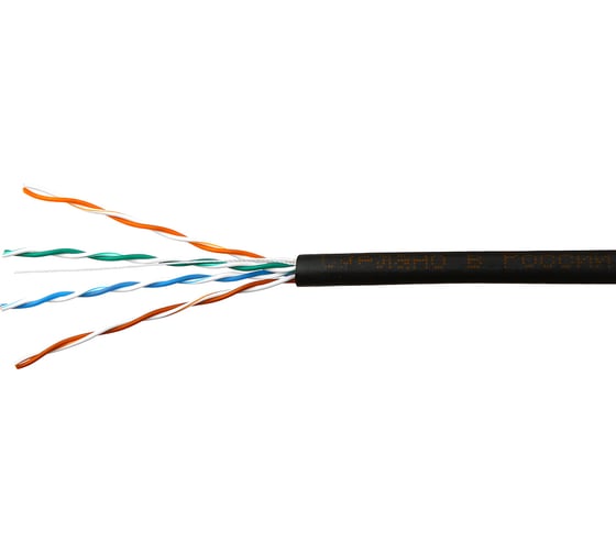 Изображение товара Кабель SkyNet Premium UTP outdoor 4x2x0,51, медный, FLUKE TEST, кат.5e, однож., 100 м, box, черный CSP-UTP-4-CU-OUT/100