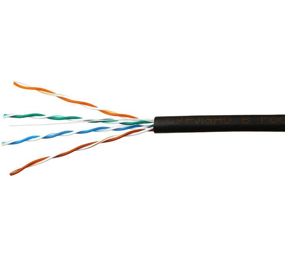 Изображение товара Кабель SkyNet Premium UTP outdoor 4x2x0,51, медный, FLUKE TEST, кат.5e, однож., 305 м, box, черный CSP-UTP-4-CU-OUT