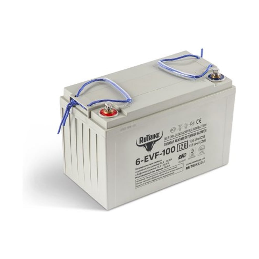Изображение товара Тяговый аккумулятор 6-EVF-100, 12В, 100 А/ч (C5) Rutrike 021664