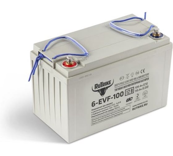 Изображение товара Тяговый аккумулятор 6-EVF-100, 12В, 100 А/ч (C5) Rutrike 021664