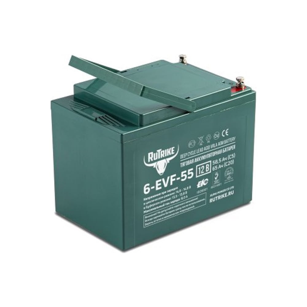 Изображение товара Тяговый аккумулятор 6-EVF-55, 12В, 55 А/ч (C5) Rutrike 021946