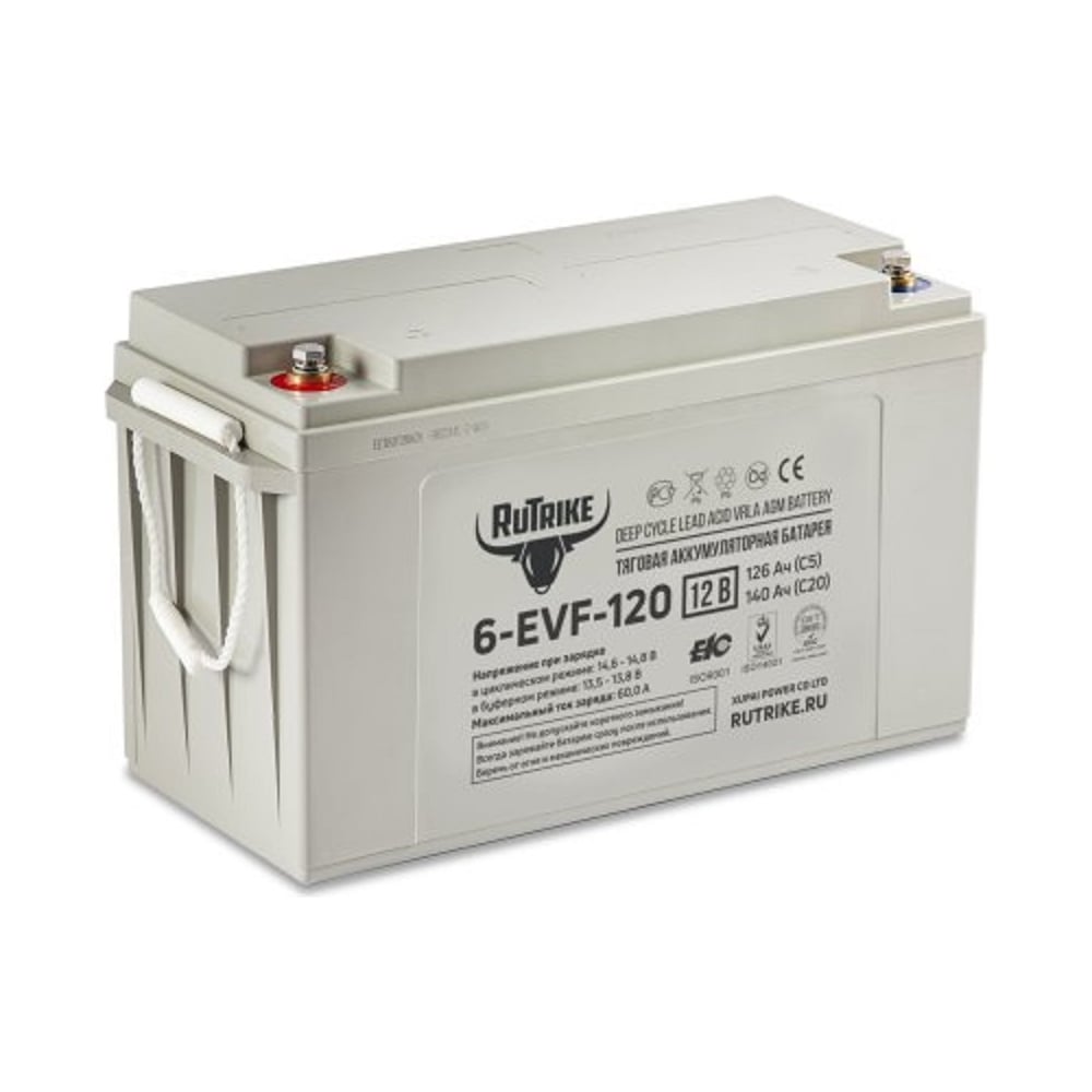 Изображение товара Тяговый гелевый аккумулятор RUTRIKE 6-EVF-120 12V 120Ач для погрузчиков