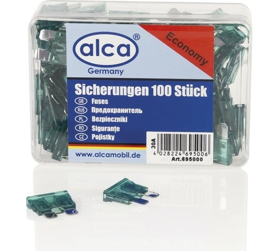 Изображение товара Флажковые предохранители Alca 330 А. в пластк. боксе, к-т 100 шт 695000