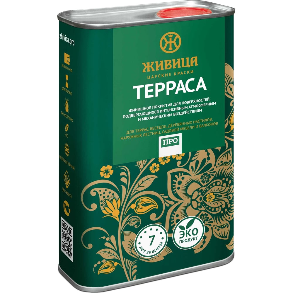 Изображение товара Масло для террас ПРО Живица 1 л - защита и уход за древесиной