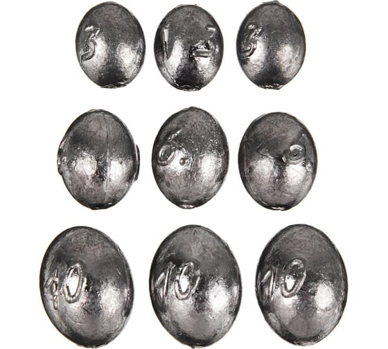 Изображение товара Набор грузов AZOR FISHING Оливка 3шт, 3.5-7-10 г 125-077