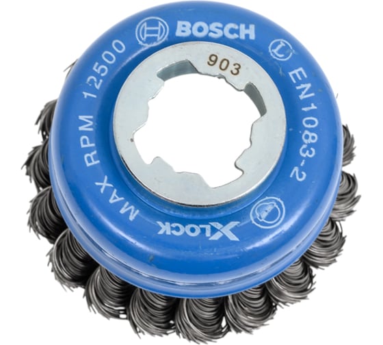 Изображение товара Щетка чашечная пучки X-LOCK (75 мм; сталь; 0.5 мм) Bosch 2608620727