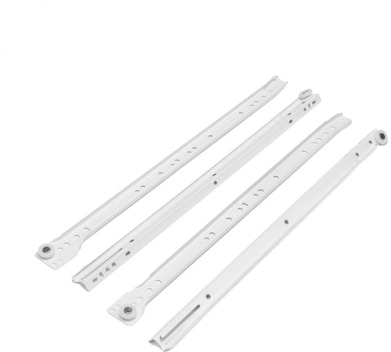 Изображение товара Роликовые направляющие ТУНДРА L=450 мм, толщина 0.8 мм, белые, 2 шт. 9320003