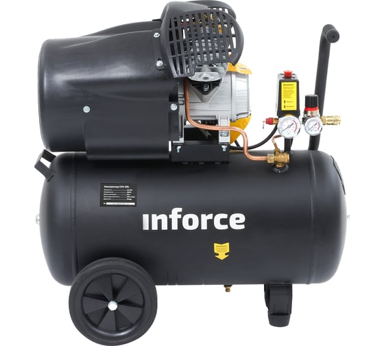 Изображение товара Компрессор (50 л; 10 бар; 410 л/мин) Inforce CXV-50L 04-06-22