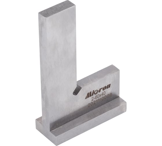 Изображение товара Поверочный угольник Micron УШ 60х40 кл.2 МИК 45694