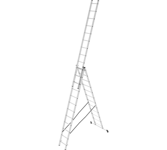 Изображение товара Трехсекционная лестница Новая Высота 3х12 ступеней 1230312