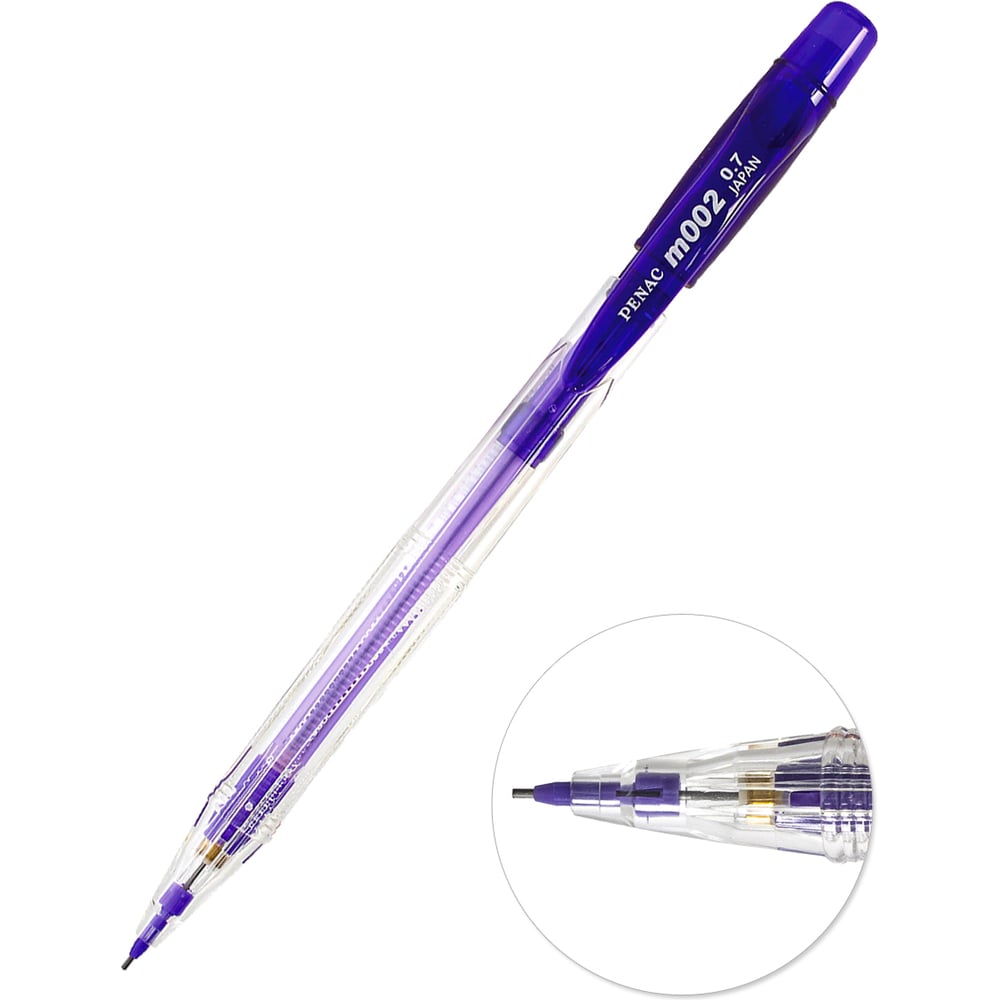 Изображение товара Механический карандаш Penac m002 crystal 0.7 мм фиолетовый
