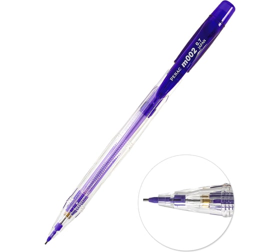 Изображение товара Механический карандаш Penac m002 crystal, 0.7 мм, hb, фиолетовый, в блистере SA1304-08/B