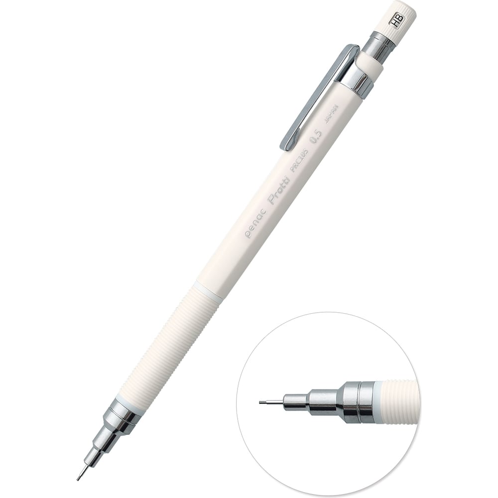 Изображение товара Механический карандаш Penac protti prc 105 0.5 мм HB белый