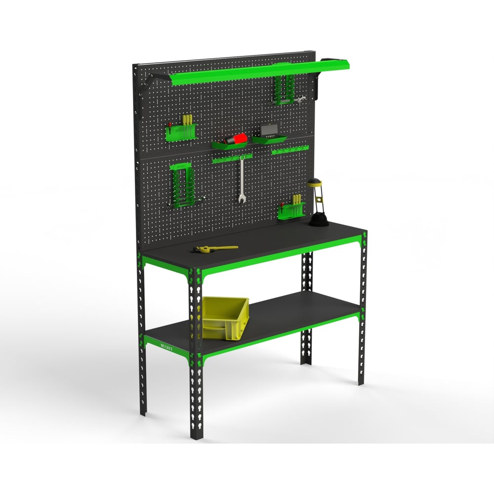 Изображение товара Верстак ООО Металекс 950x1600x400 мм с полкой и освещением