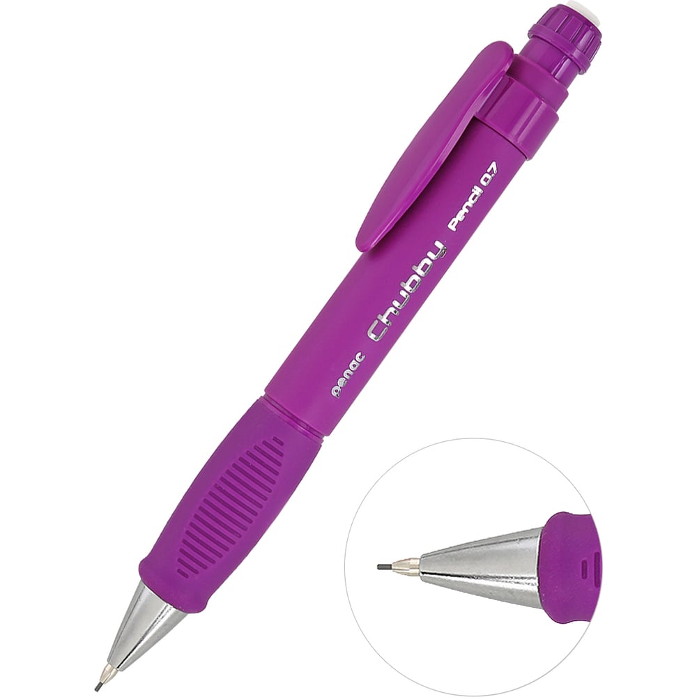 Изображение товара Механический карандаш Penac chubby 0.7 мм HB фиолетовый в блистере MP0407-VL/B
