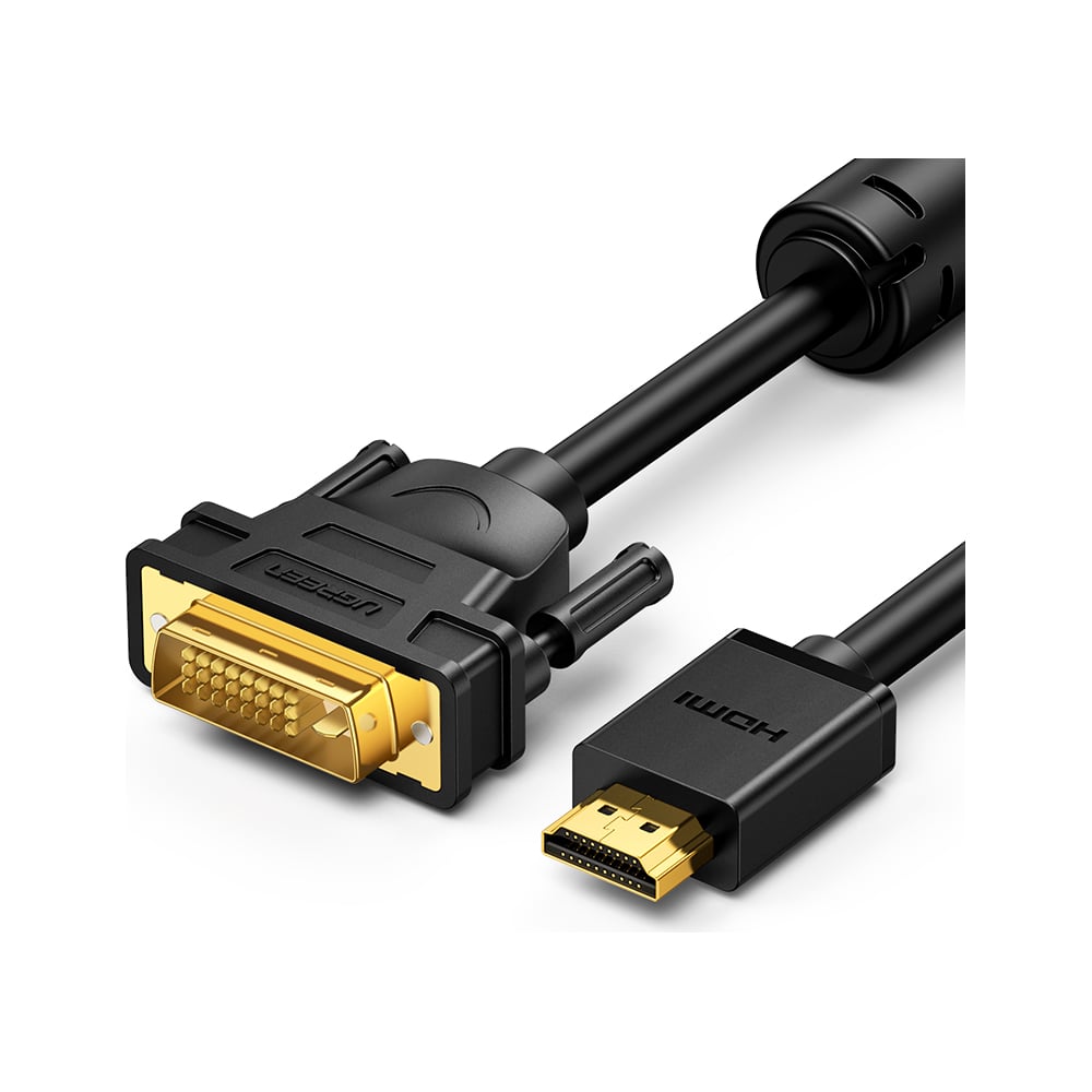 Изображение товара Кабель HDMI DVI Ugreen hd106 1м черный, высокое качество соединения