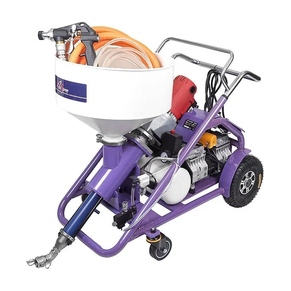 Изображение товара Установка для нанесения гидроизоляционных материалов и шпатлевки AktiSpray комплект с рукавами и пистолетом AvS-14-20RA